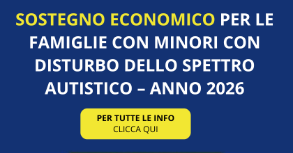 Sostegno economico per le famiglie con minori con disturbo dello spettro autistico – Anno 2026