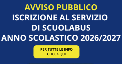 Avviso pubblico iscrizione al servizio di scuolabus  anno scolastico 2026/2027