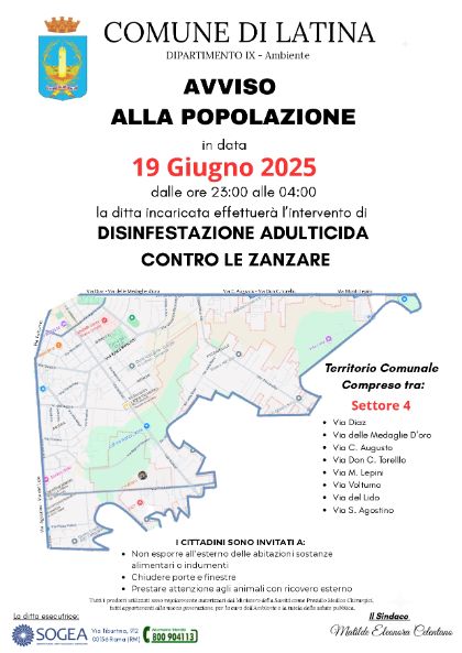 Al via la disinfestazione contro le zanzare Al via la disinfestazione contro le zanzare