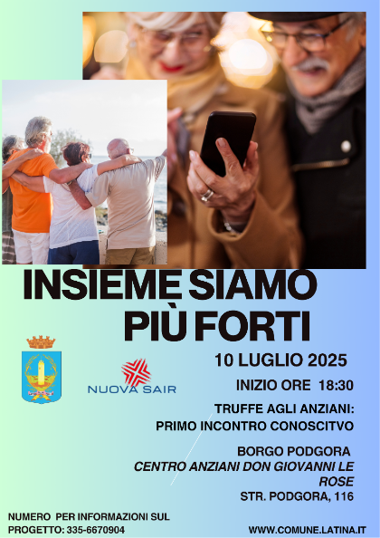 Insieme siamo più forti, al via gli incontri pubblici Insieme siamo più forti, al via gli incontri pubblici