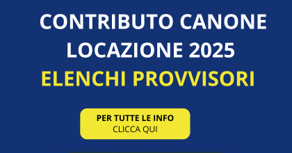 Elenchi provvisori contributo canone locazione 2025