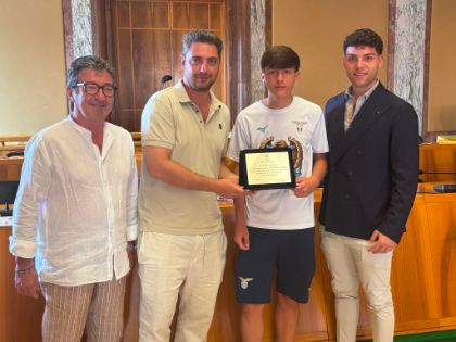 Premiato il Campione d’Italia Under 15 della SS Lazio Calcio a 5 Giordano Gatto