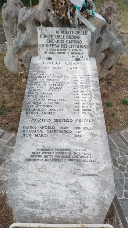 Monumento ai Caduti di Borgo Grappa, affidati i lavori di manutenzione straordinaria