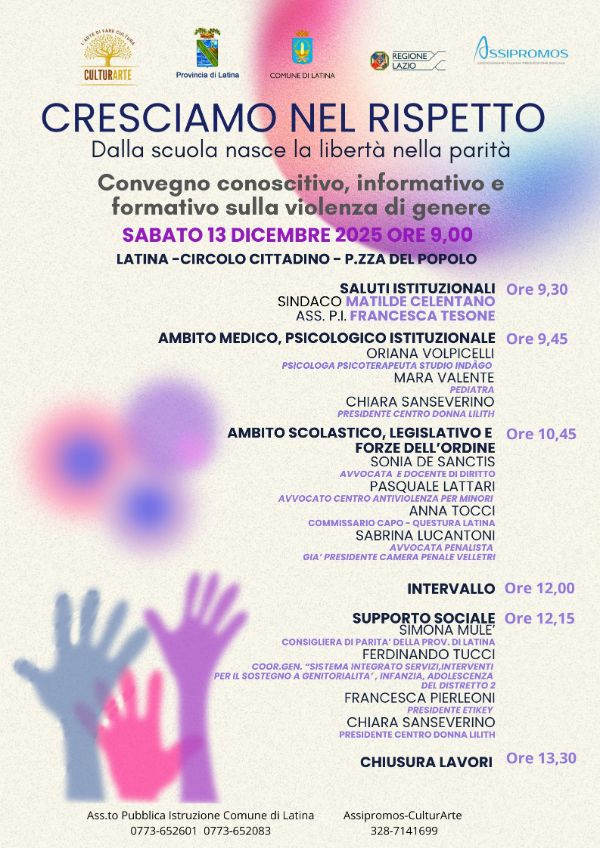 Cresciamo nel rispetto Dalla scuola nasce la libertà nella parità