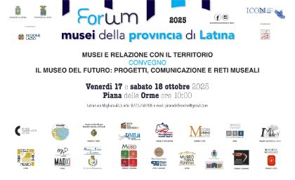 MuseiInRete, tutto pronto per la 2° edizione del Forum. Appuntamento a Piana delle Orme MuseiInRete, tutto pronto per la 2° edizione del Forum. Appuntamento a Piana delle Orme
