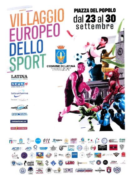 Dal 23 al 30 settembre il Villaggio Europeo dello Sport: il calendario