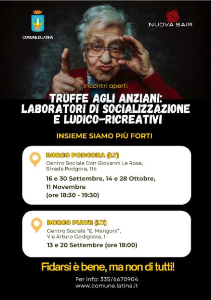 Truffe agli anziani - appuntamenti di settembre