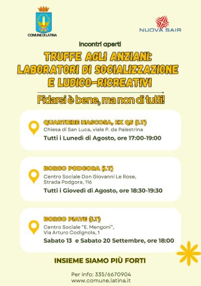 truffe agli anziani agosto_Settembre