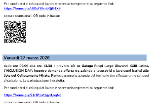 Pag. 5 Programma C'E' POSTO PER TE Latina 26e27 marzo-1