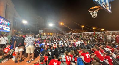 basket in piazza