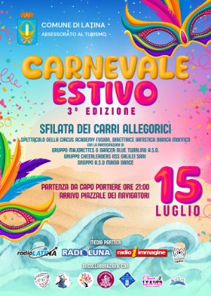 Locandina carnevale estivo 2025 con programma